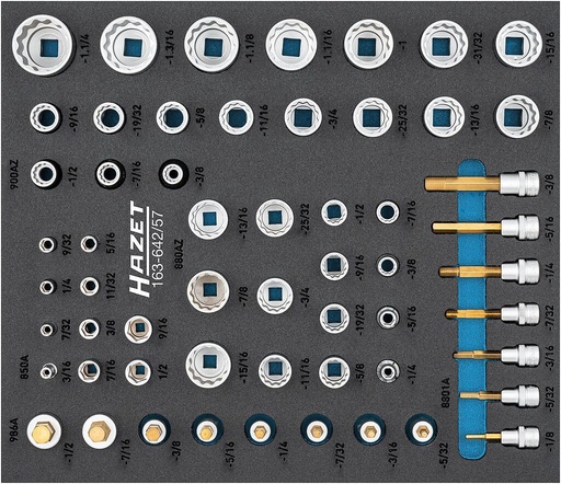 [163-642/57] Socket set (163-642/57, HAZET)
