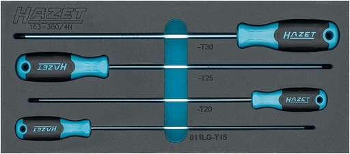 [163-380/4N] Atsuktuvų rinkinys, TORX® (163-380/4N, HAZET)