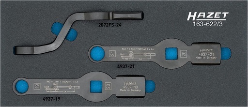 [163-622/3] Trieciena (sitamo) gredzenatslēgu komplekts, 3 gab., 392 × 172 mm (163-622/3, HAZET)