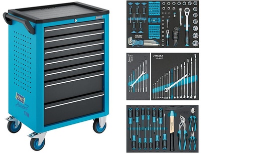 [176N-7/147] Tool trolley Assistent® 176N-7, assortment, L x W x H: 780 mm x 498 mm x 1018 mm, 147-pieces (176N-7/147, HAZET)