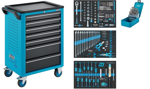 [176N-7/187] Tool trolley Assistent® 176N-7, assortment, L x W x H: 780 mm x 498 mm x 1018 mm, 187-pieces (176N-7/187, HAZET)