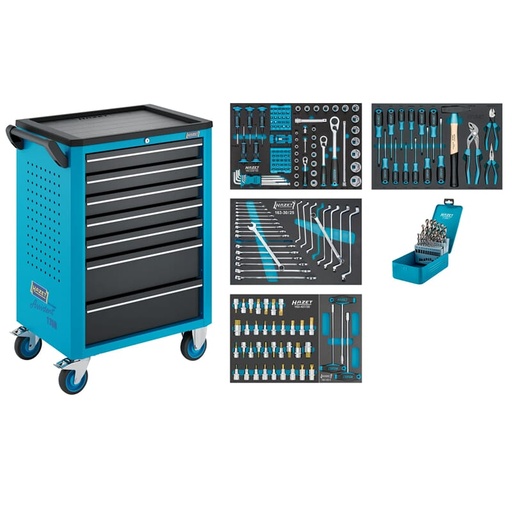 [176N-7/204] Tool trolley Assistent® 176N-7, assortment, L x W x H: 780 mm x 498 mm x 1018 mm, 204-pieces (176N-7/204, HAZET)