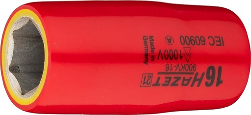 [900KV-16] Socket, Hexagon, with protective insulation (900KV-16, HAZET)