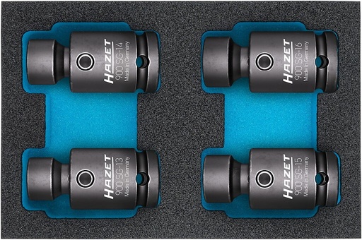 [900SG-1316/4] Impact socket set, hinge (900SG-1316/4, HAZET)