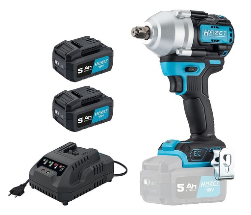 [9512-950/4] Cordless impact wrench, 4-piece set (9512-950/4, HAZET)