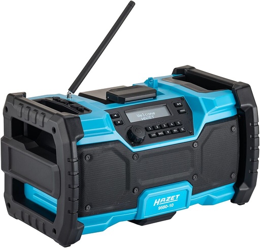[9580-10] DAB radio ar Bluetooth, hibrīds 18 V / 230 V (9580-10, HAZET)