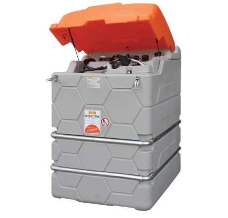 [10295] CUBE 1500 l dīzeļdegvielas tvertne, āra, Basic, ar vāku (10295, CEMO)