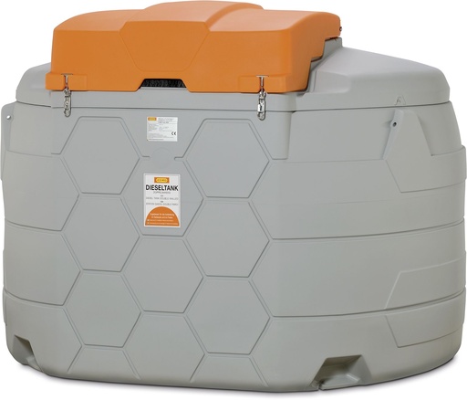 [11078] CUBE 5000 l diesel tank, outdoor, Basic, 4 m filling hose DN 25, with hinged lid (11078, CEMO)