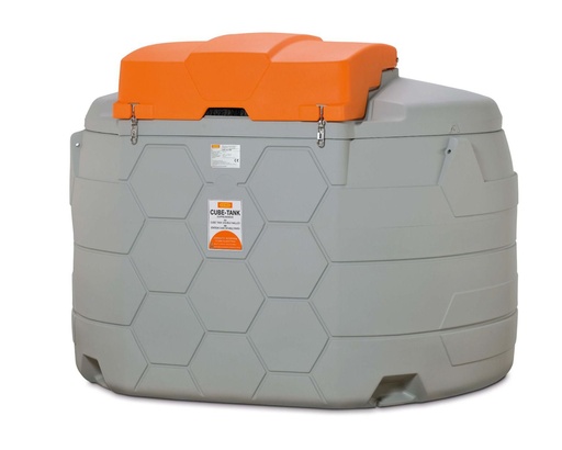 [11650] CUBE 5000 l dīzeļdegvielas tvertne, āra, Premium FAST FILL, K33 skaitītājs, ūdens separators, šļūtenes spole ar 8 m šļūteni DN 19 (11650, CEMO)