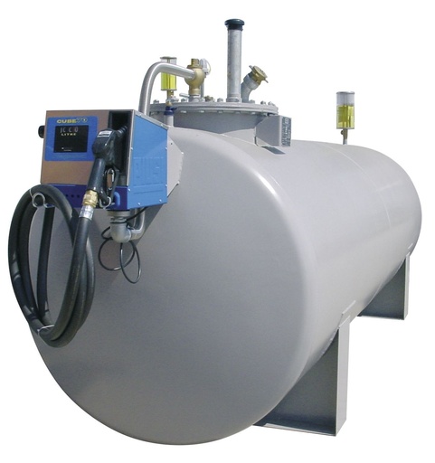 [7859] Plieninis dyzelino pildymo stoties bakas 4000 l, su siurblio sistema (7859, CEMO)
