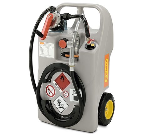 [11100] Diesel trolley 60 l, crank hand pump with nozzle, BCS 56×4 (11100, CEMO)