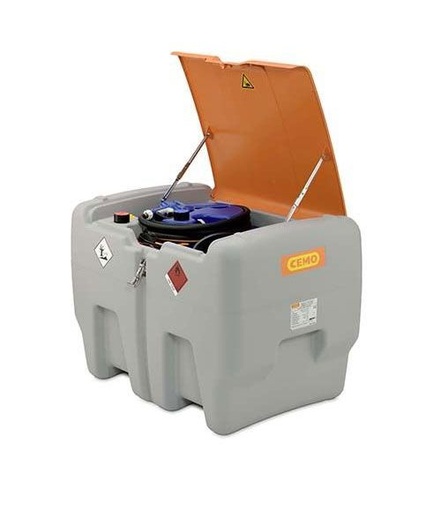 [10991] DT-Mobil Easy COMBI 440 l diesel tank with submersible CENTRI SP30 12 V pump (30 l/min, ultra-quiet), automatic nozzle and hinged lid (10991, CEMO)