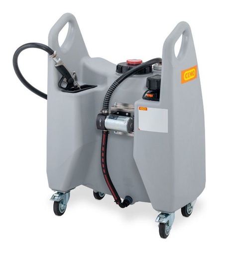 [11546] Transfer trolley lubricants 130 L with pump, battery, charger, metering pistol, CEMO (11546)