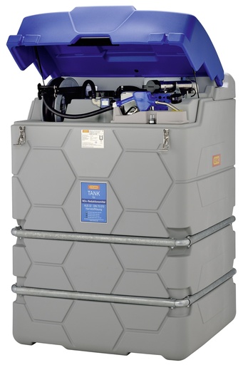 [10305] CUBE 1500 l AdBlue bakas Outdoor Premium (matuoklis K24, žarnos ritė, 8 m žarna, dangtis, žiemos paketas) (10305, CEMO)