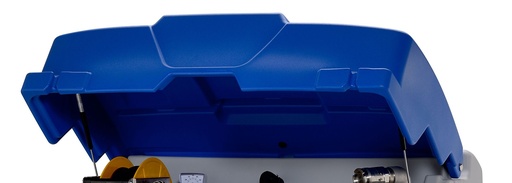 [10437] Lid, blue, with gas spring and mounting accessories, packed (10437, CEMO)