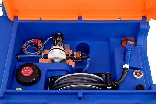 [11146] CEMO Blue-Mobile Easy 980 l Premium AdBlue® išdavimo įrenginys, 12 V, dėžė su kėlimo kilpomis, varstomas dangtis, 4 m žarna (11146, CEMO)