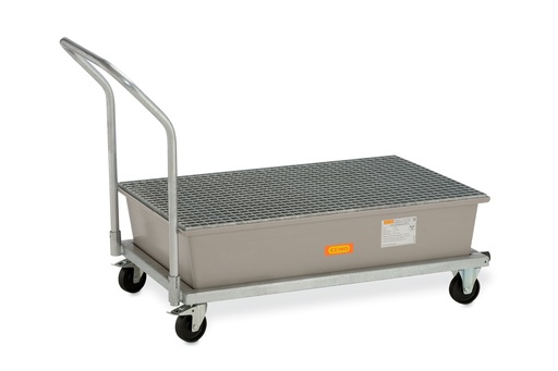 [7834] Mobile sump pallets 220/2 with steel grating, CEMO (7834)