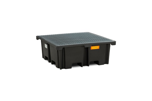 [11277] PE pallet sump 440/4 with steel grating, CEMO (11277)