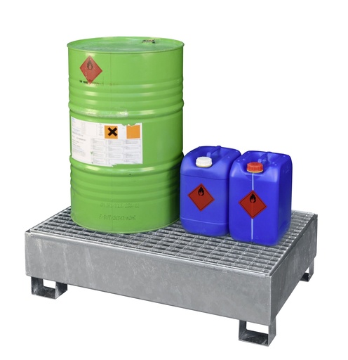 [7687] Sump pallet type SW2 galvanised model, with grating, CEMO (7687)