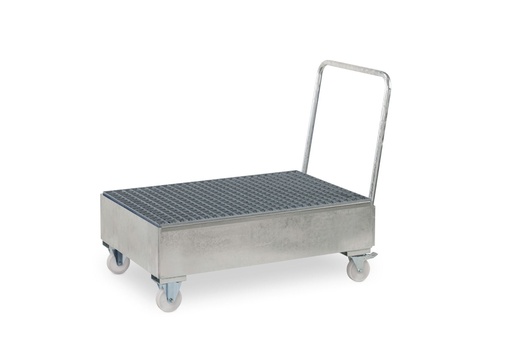 [7400] Mobile steel sump pallets Type SW2-mobile, 250 l, galvanized, CEMO (7400)