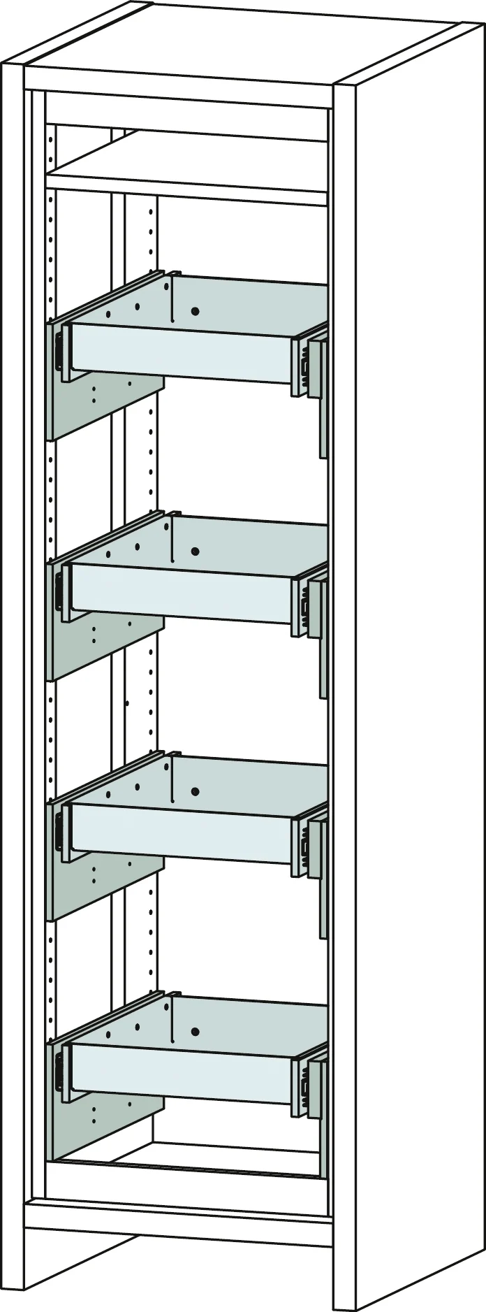 [10622] Safety cabinet 6/20 – FWF30, 4 full drawers (10622, CEMO)
