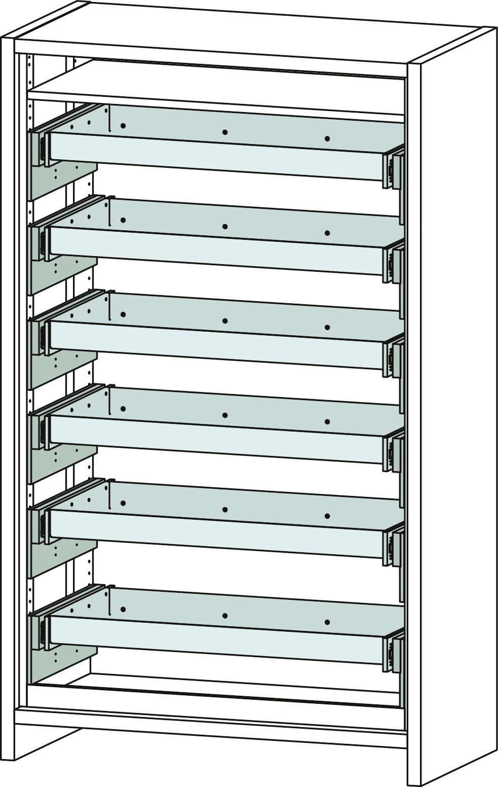 [10627] Safety cabinet 12/20 – FWF30, 6 full drawers (10627, CEMO)