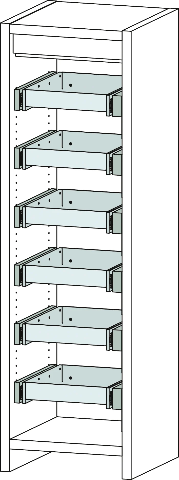 [10630] Safety cabinet 6/20 – FWF90, 6 full drawers (10630, CEMO)