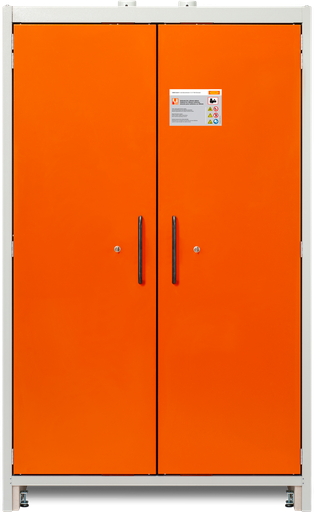 [11961] PROline 12/20 type 90 battery safety storage cabinet, orange RAL 2008 doors, CEMO (11961)