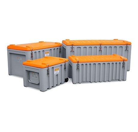 [10335] CEMbox 750 l uzglabāšanas / transportēšanas kaste (PE), pelēka/oranža, CEMO (10335)