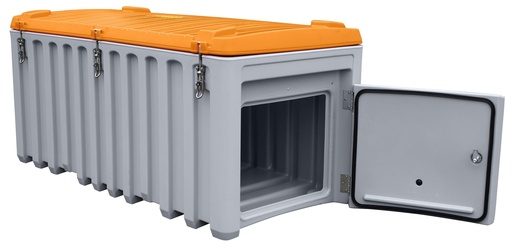 [10336] CEMbox 750 l sandėliavimo / transportavimo dėžė (PE), su šonine durele 50 × 45 cm, pilka/oranžinė, CEMO (10336)