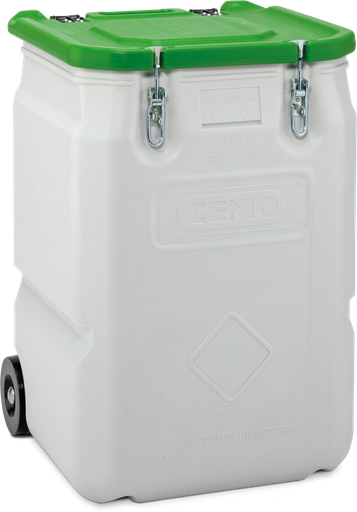 [11459] Mobile box 250 L, green lid, CEMO (11459)