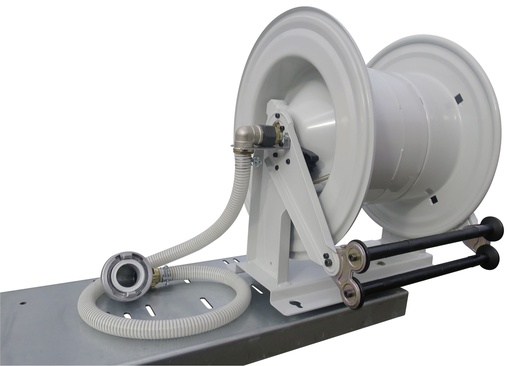 [10862] automatic hose clasp with spring-loaded retraction, painted steel, swivelling, CEMO (10862)
