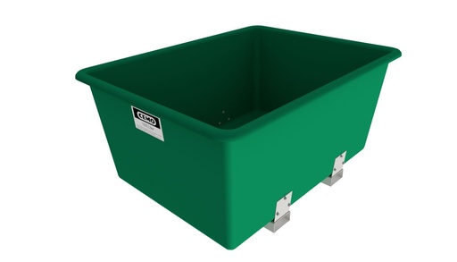 [1209] Rectangular container 1500 l, green, with forklift pockets (1209, CEMO)