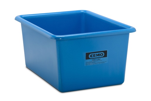 [7995] Taisnstūra konteiners 550 l, zils, no stikla šķiedras pastiprinātas plastmasas (7995, CEMO)