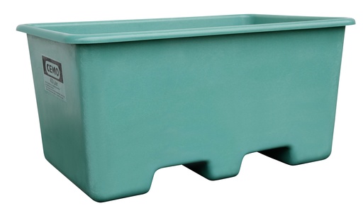 [10582] Underride rectangular container GRP, 200 l high, green, CEMO (10582)