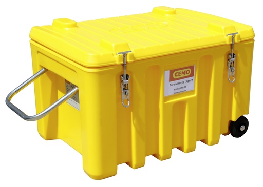[10133] CEMbox with a trolley 150 l (PE), yellow, CEMO (10133)