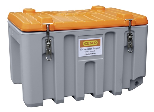 [10330] CEMbox 150 l sandėliavimo / transportavimo dėžė (PE), pilka/oranžinė, CEMO (10330)