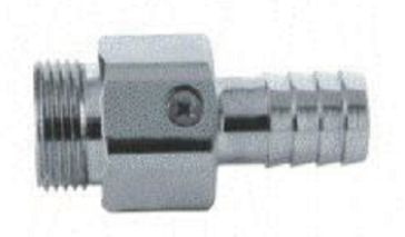 [11495] Swivel joint 3/4" external thread –DN 19 hosetail, DN 19 hosetail, nickel-plated brass,Viton seal, CEMO (11495)