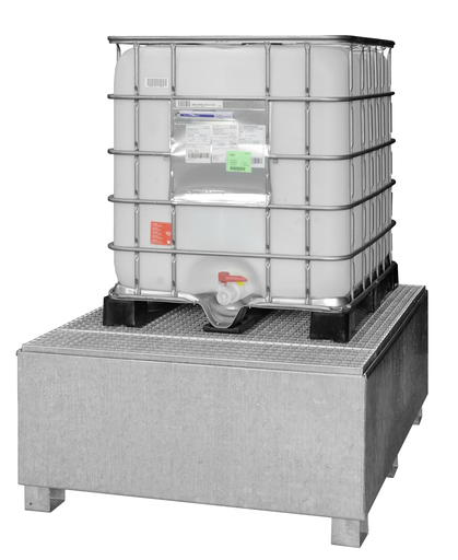[10614] IBC surinkimo padėklas, GS1a tipo su pildymo zona, 1000 l, cinkuotas (10614, CEMO)
