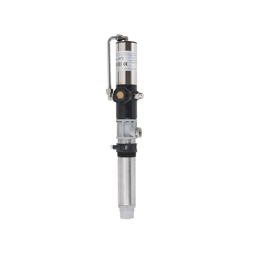[1045TF] Vienpusio veikimo nerūdijančio plieno pneumatinis siurblys, santykis 1:1 tinkamas 60 l statinėms. PTFE tarpinės, FLEXBIMEC (1045TF)
