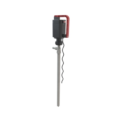 [1095/120] Electric pump for the transfer of chemical products, body and suction tube in polypropylene, shaft in stainless steel AISI 316, gaskets in Viton®, suction tube L. 1200 mm, Flexbimec (1095/120, FLEXBIMEC)