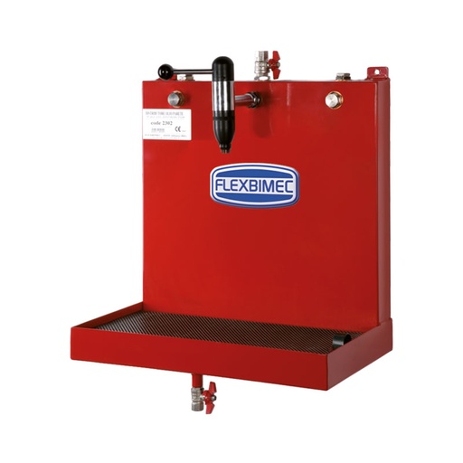 [2302] Wall mounted oil/antifreeze covered dispenser equipped with 1 plug cock with anti-splash filter, FLEXBIMEC (2302)