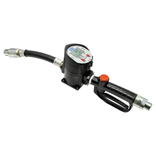 [2635] Electronic oil flow meter "Oil Neptune HFlow" with flexible rubber outlet, 3/4" BSP (M) inlet swivel, Flexbimec (2635, FLEXBIMEC)