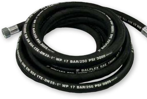 [28801] Flexible rubber hose Hydro K for diesel and water – Ø 3/4 in. (int. Ø 19 mm), 17 bar, 3/4 in. (FF) fittings, length 1 m (28801, FLEXBIMEC)