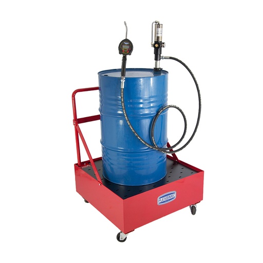 [2916/RF] RF MOBILE WORKSTATION - Mobile pneumatic oil dispensing system for 208 l drums with radio frequency to be managed with RF Connect control unit. Heavy duty trolley art. no. 8529/SP, FLEXBIMEC (2916/RF)