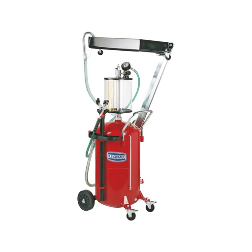 [3190] Wheeled tank capacity 90 l with inspection chamber 10 l and painted steel pantograph basin 10 l capacity, FLEXBIMEC (3190)