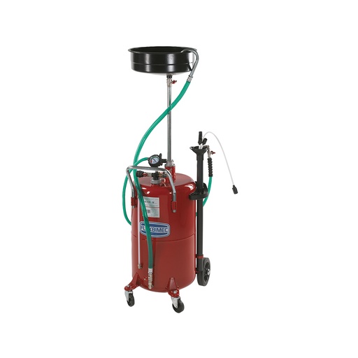 [3195] Wheeled tank capacity 80 l with painted steel basin 10 l. Pneumatic emptying of the tank, FLEXBIMEC (3195)
