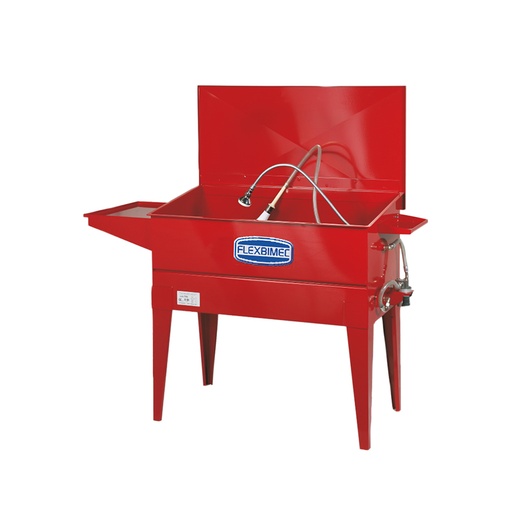 [5906] Closed-circuit parts washing basin 1000 mm, with pneumatic pump (art. 1058), shower and brush, FLEXBIMEC (5906)