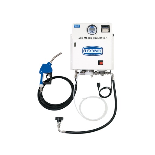 [6731MID] Electric AdBlue®/DEF transfer kit with 12 V DC pump, electronic meter gun (MID MI-005) and automatic air trap, Flexbimec (6731MID, FLEXBIMEC)