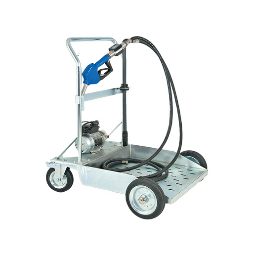 [6785] Mobils elektriskās dozēšanas komplekts AdBlue®/DEF 200 l mucām ar pastiprinātu ratiņu, elektrisko sūkni, digitālo skaitītāju un automātisko pistoli, FLEXBIMEC (6785)